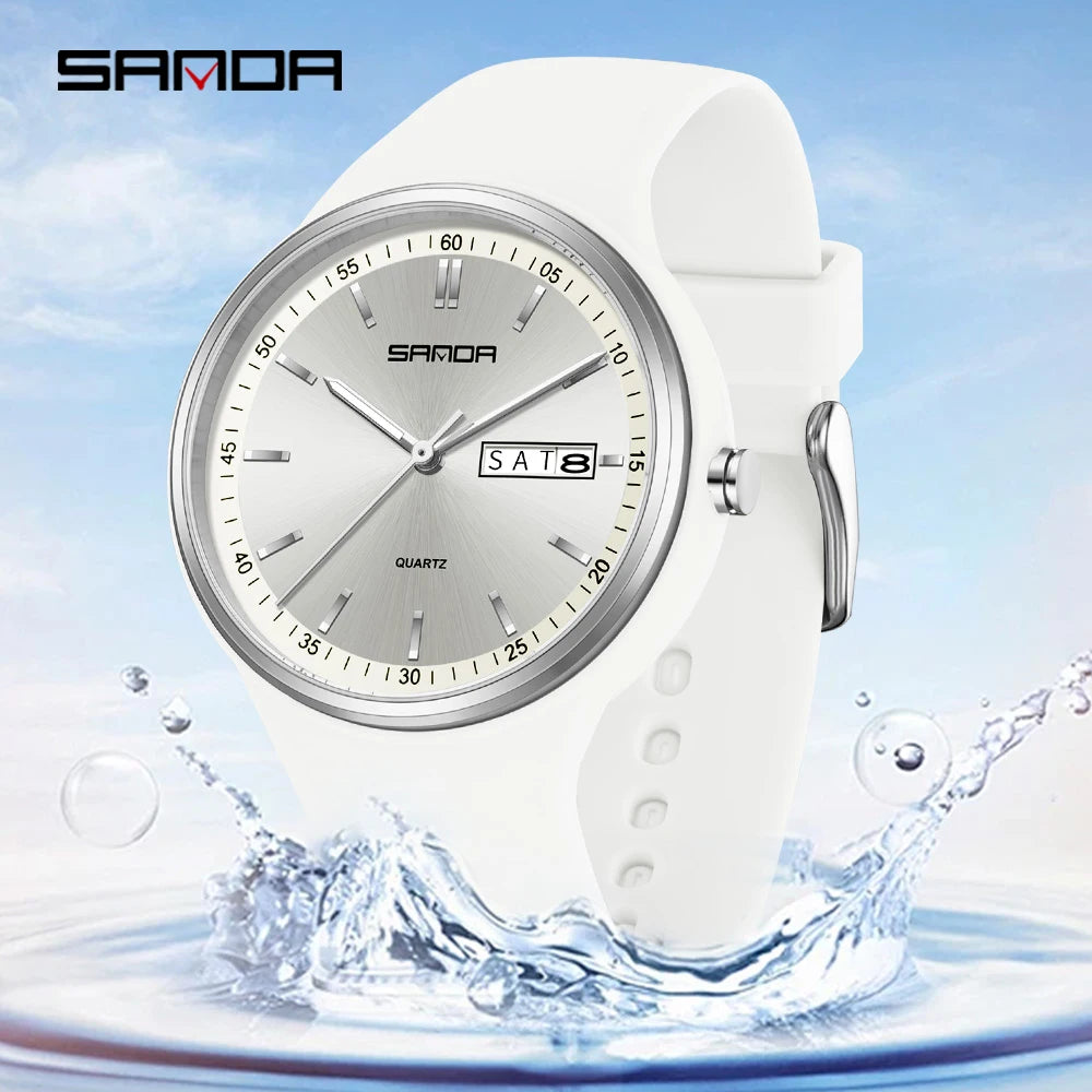 SANDA 6213 Women's Sport Digital Watch | Dual Calendar | Luminous | Water Resistant | 8 Colors