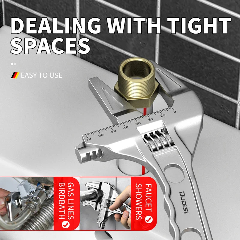 Multifunctional Adjustable Wrench – Large Opening Chrome-Vanadium Steel