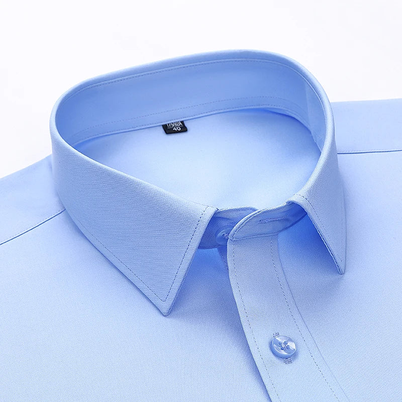 Men's Bamboo Fiber Dress Shirt — Wrinkle-Free, Slim Fit