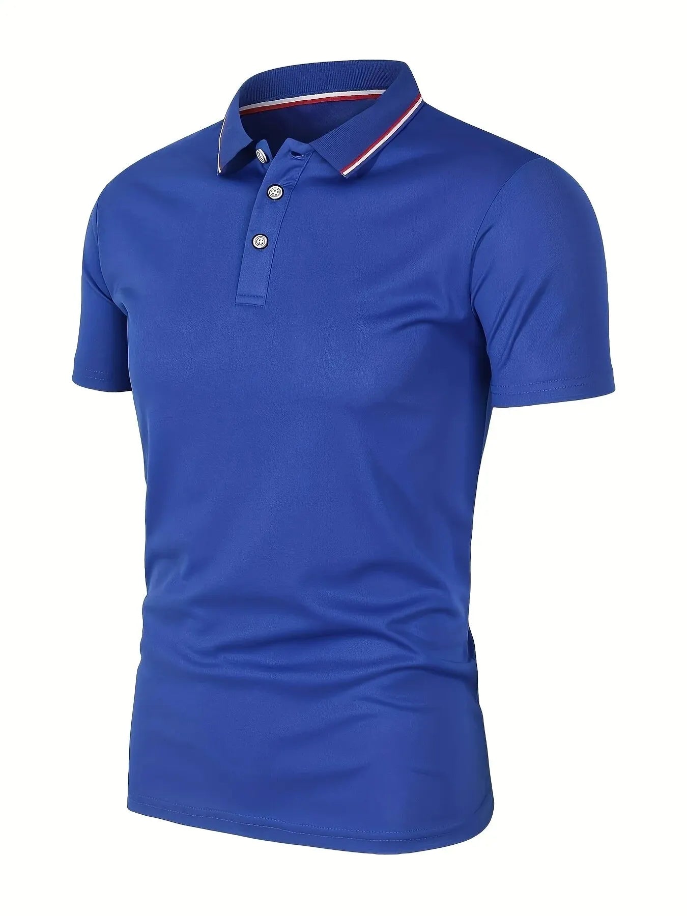 Men's Casual Polo Shirt - Breathable Short Sleeve Solid Color (S-XXL)