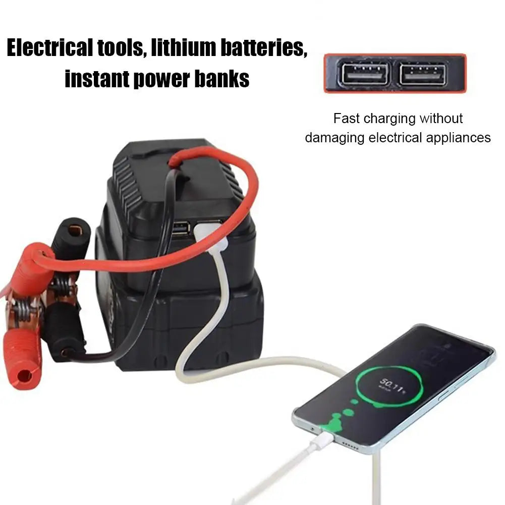 Makita Battery Jump Starter Adapter – Car Emergency Starter with Booster Clips