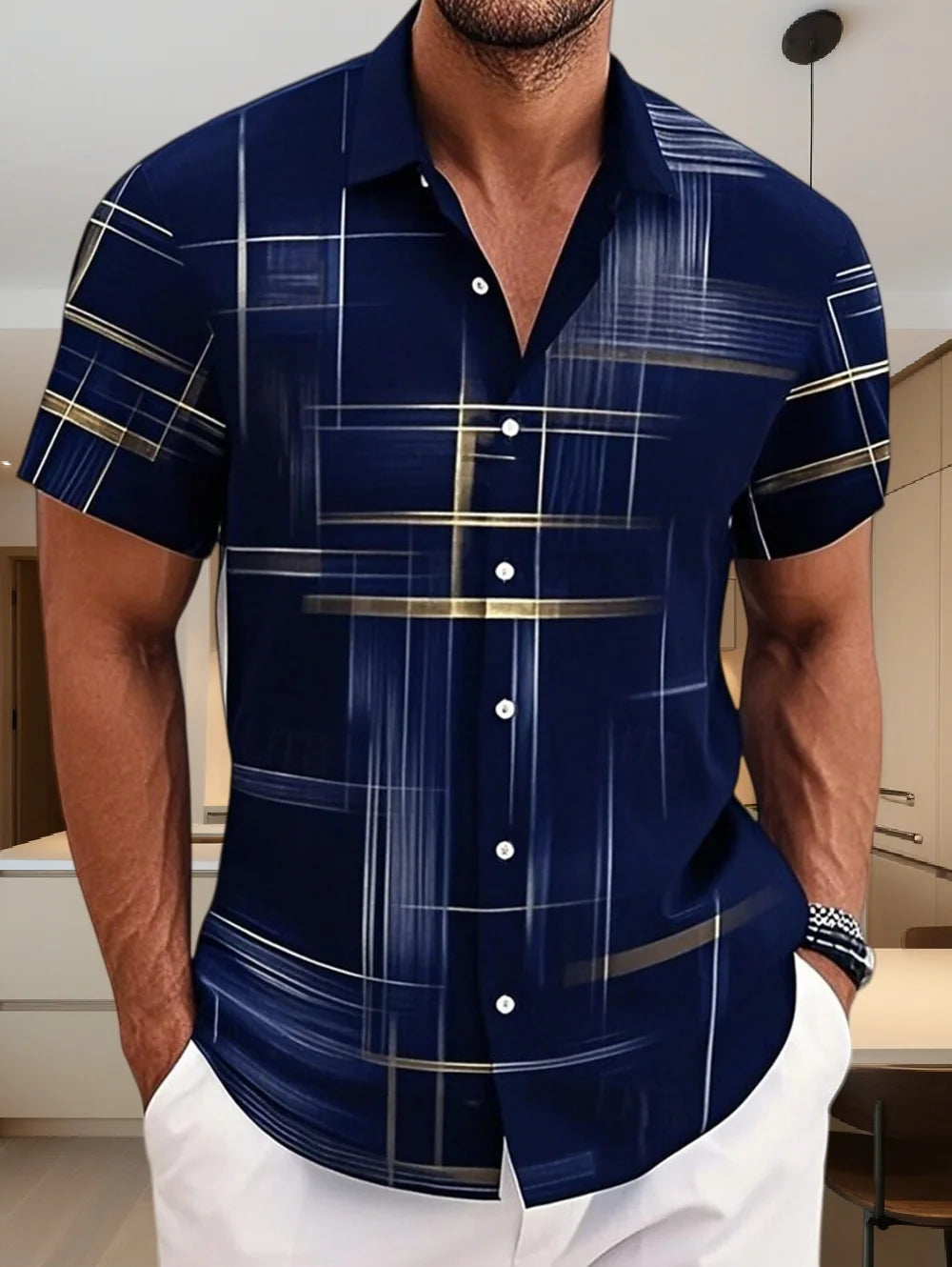 Men's Quick-Dry Short Sleeve Shirt - Loose Fit Casual (S-5XL)