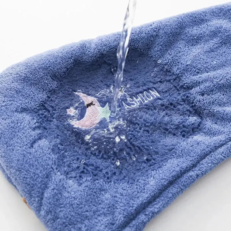 Cute Microfiber Hair Drying Towel Wrap | Super Absorbent Quick-Dry Bonnet 3 Prints