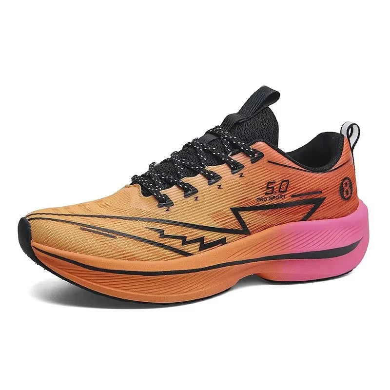 Men's Carbon Plate Running Shoes | Soft Cushion Anti-Slip Unisex Sneakers