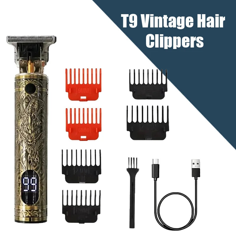 Professional USB Electric Hair Trimmer – 0mm Bald Fade, Cordless