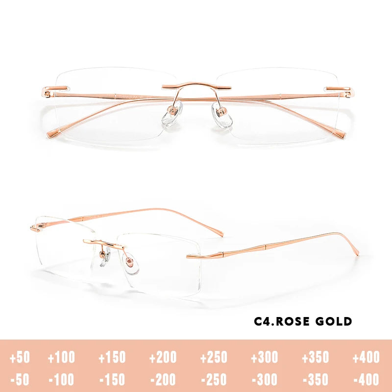Gafas Graduadas sin Montura Ultraligeras de Titanio O-Q CLUB | Unisex