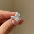 925 Sterling Silver Marquise Zircon Ring | Classic Fine Jewelry | Engagement & Wedding Gift for Women