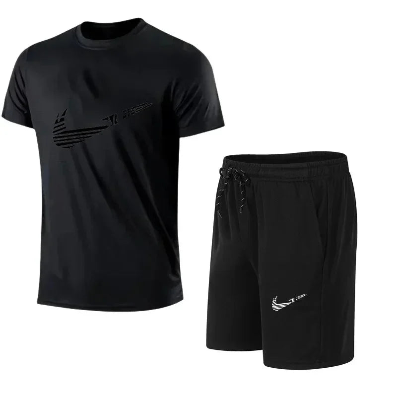Men's Summer Tracksuit Set – T-Shirt & Shorts