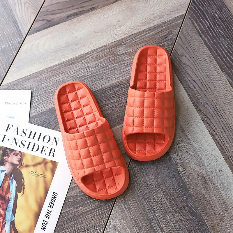 Women's EVA Slide Slippers – Non-Slip Flat Indoor Home & Bathroom Shoes