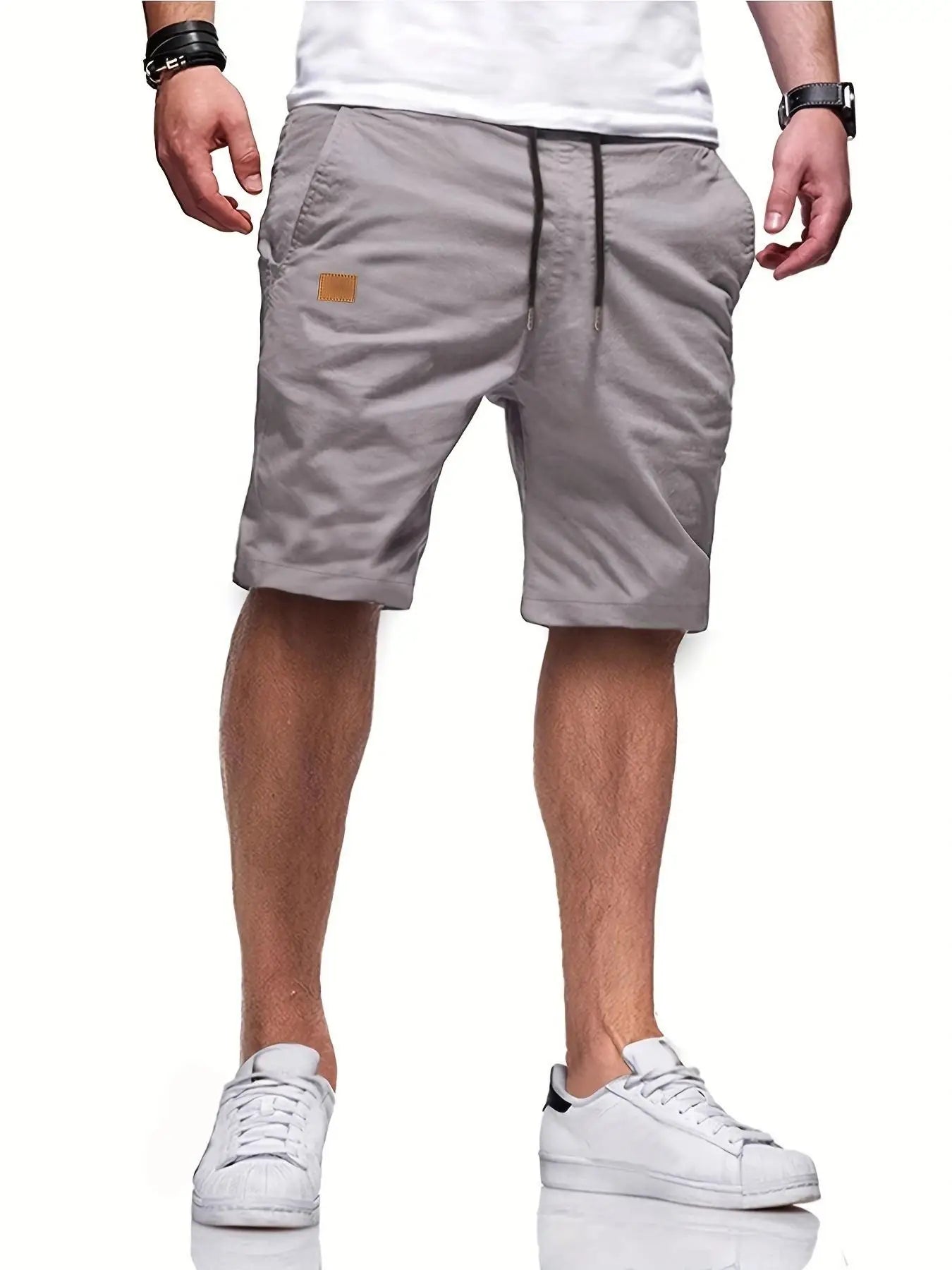 Men's Casual Bermuda Shorts – Elastic Waist Fitness & Jogger Shorts