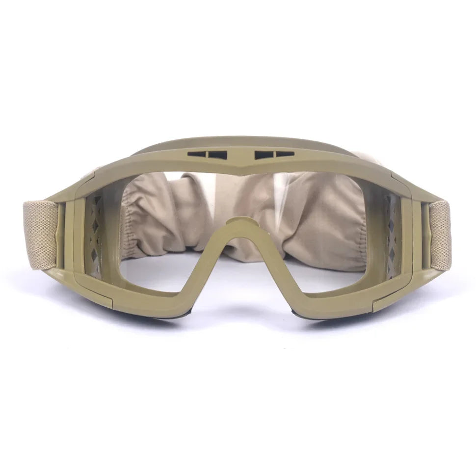 Airsoft Tactical Goggles – 3 Lens Set | Windproof & Dustproof
