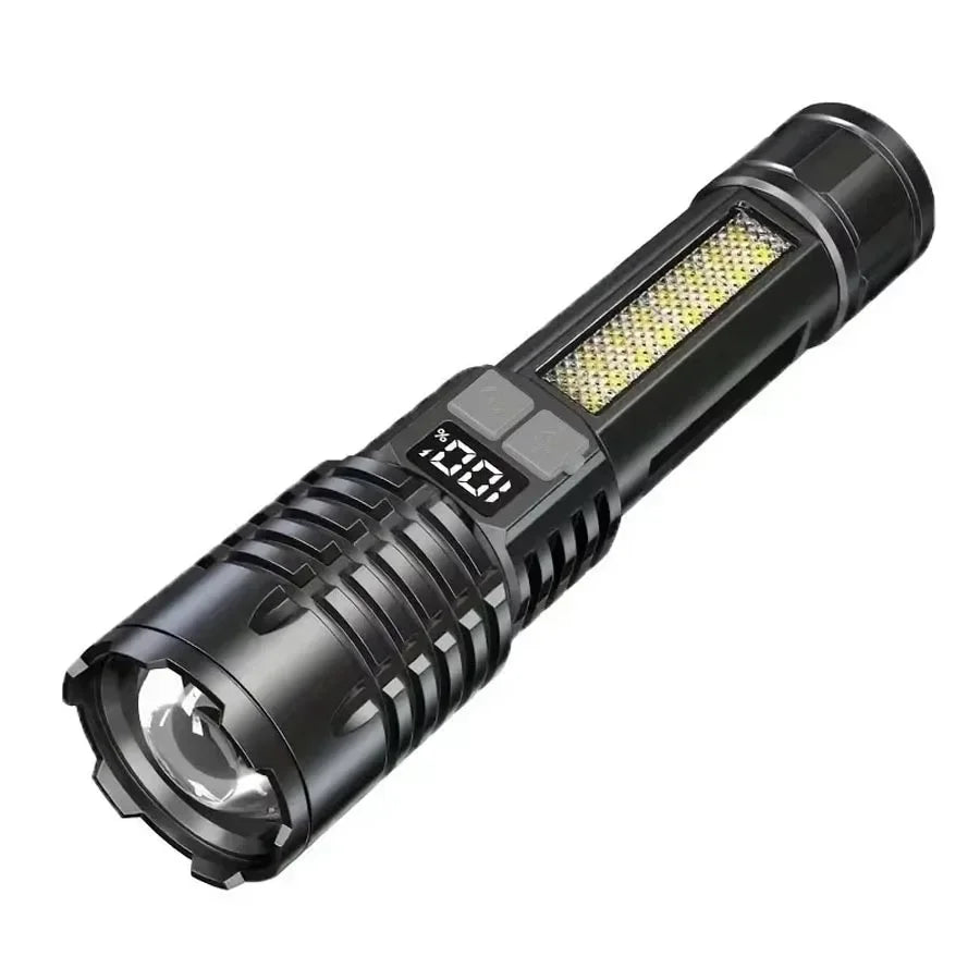 High Power LED Tactical Flashlight – Zoomable, Rechargeable, 5 Light Modes
