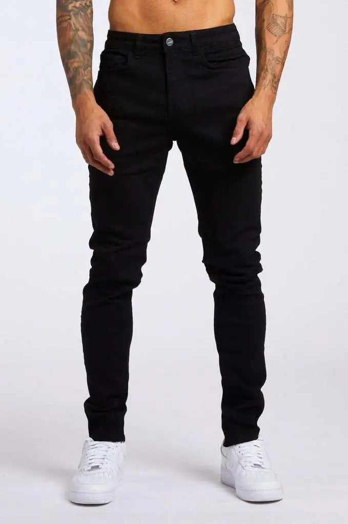 Men's Stretch Slim Jeans — Washed Vintage Denim