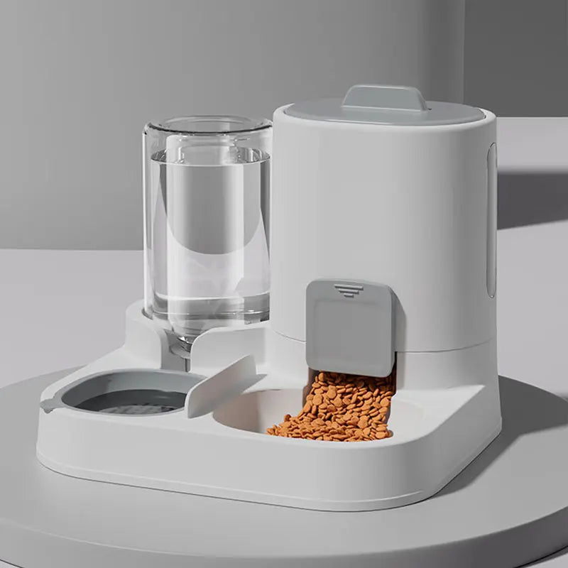 Automatic Gravity-Fed Cat Water Dispenser & Feeder – Spill-Proof, Large Capacity