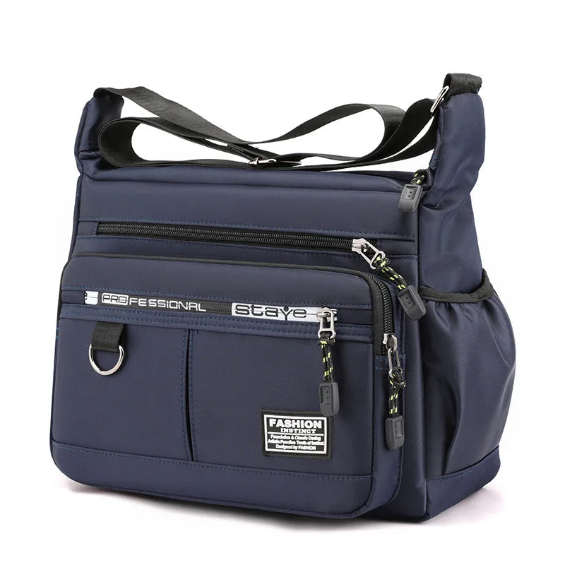 Oxford Shoulder Bag — Large Capacity Multi-Pocket Crossbody Messenger Bag