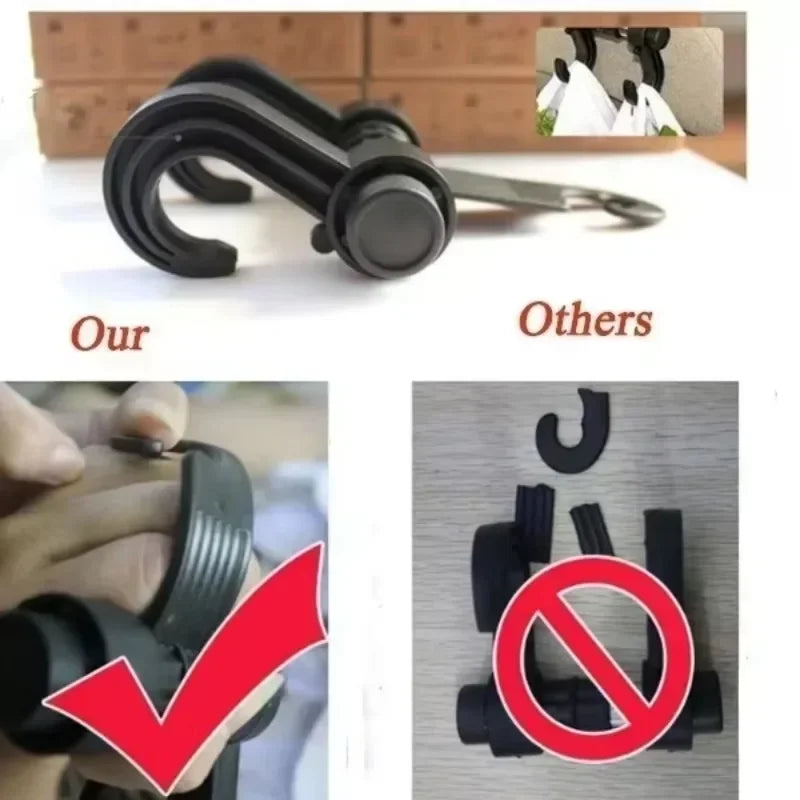 Car Seat Back Storage Hooks – Universal Headrest Hanger & Bag Holder | 2-Pack