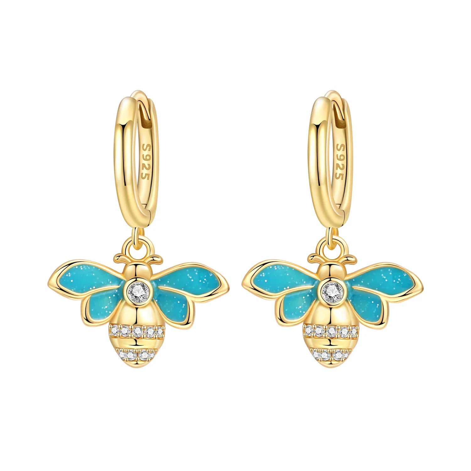 925 Sterling Silver Zircon Butterfly Drop Earrings – Women's Fine Jewelry
