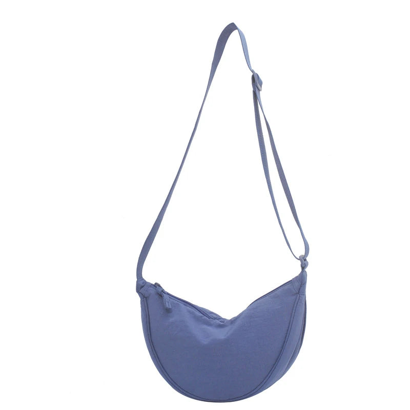Nylon Padded Crossbody Shoulder Bag — Lightweight Travel Messenger Bag for Women