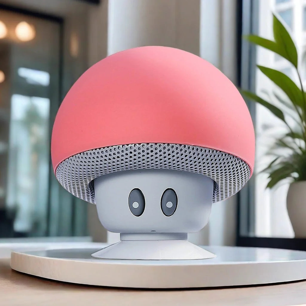 Mushroom Bluetooth Speaker – Wireless, Waterproof & Portable with Suction Cup