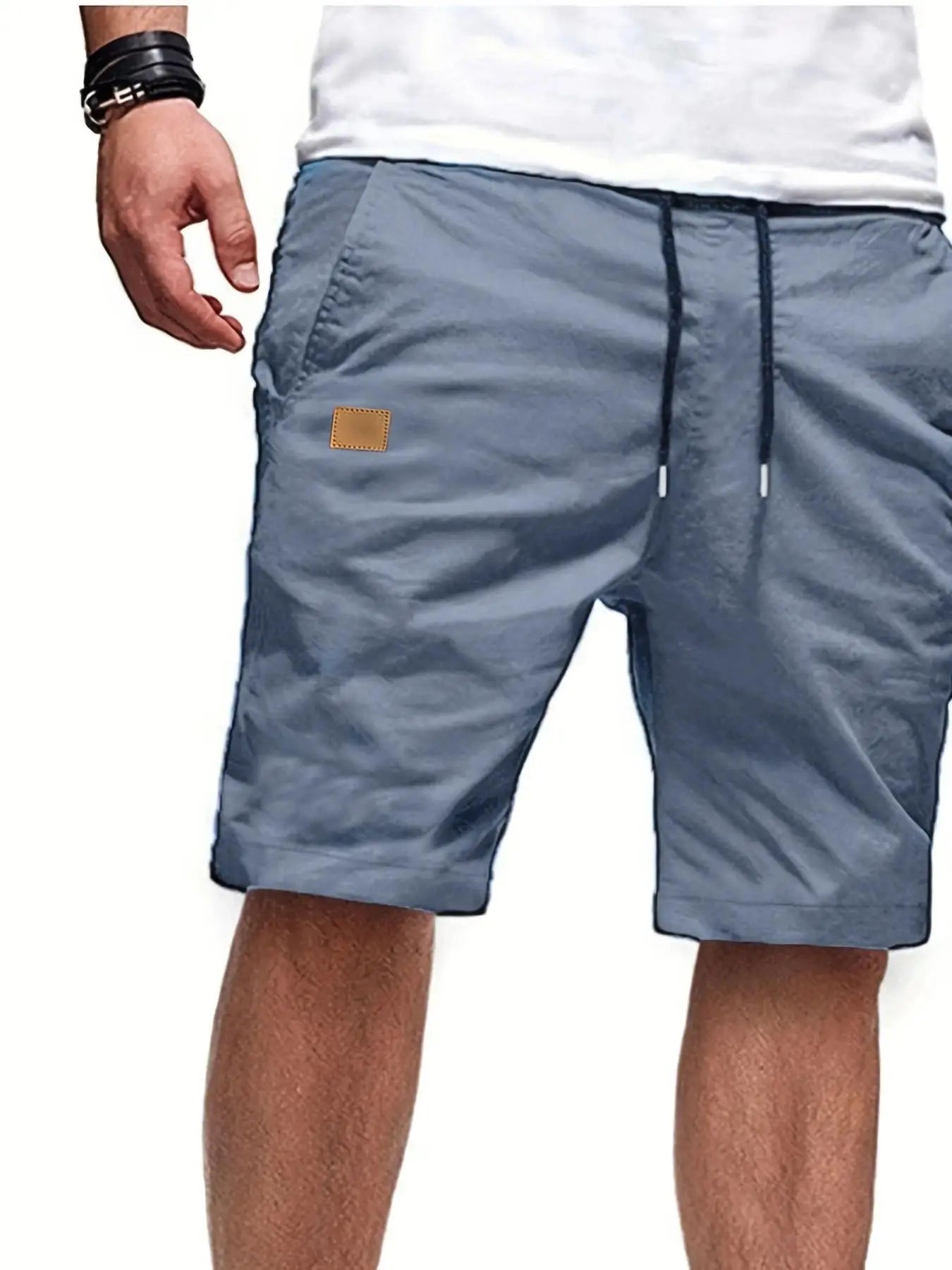 Men's Casual Bermuda Shorts – Elastic Waist Fitness & Jogger Shorts