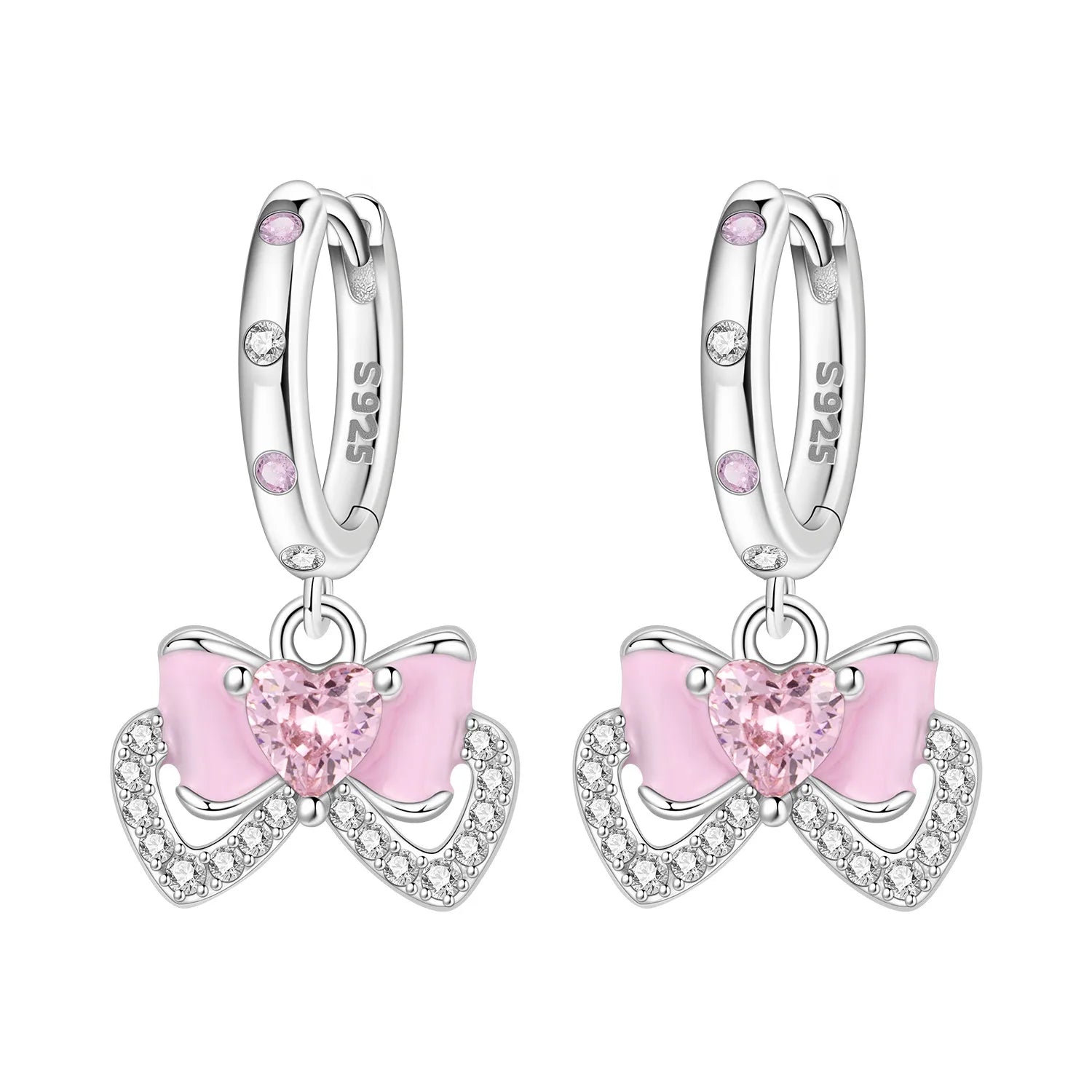 925 Sterling Silver Zircon Butterfly Drop Earrings – Women's Fine Jewelry