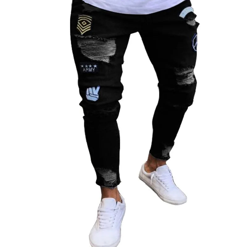 Men's Stretch Slim Jeans — Washed Vintage Denim