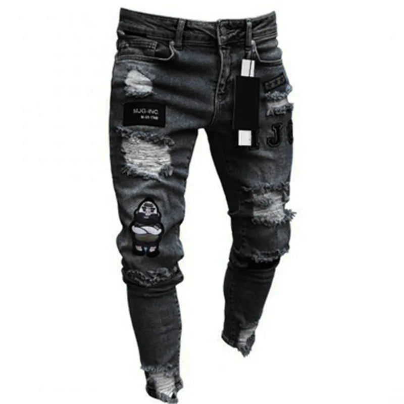 Men's Stretch Slim Jeans — Washed Vintage Denim