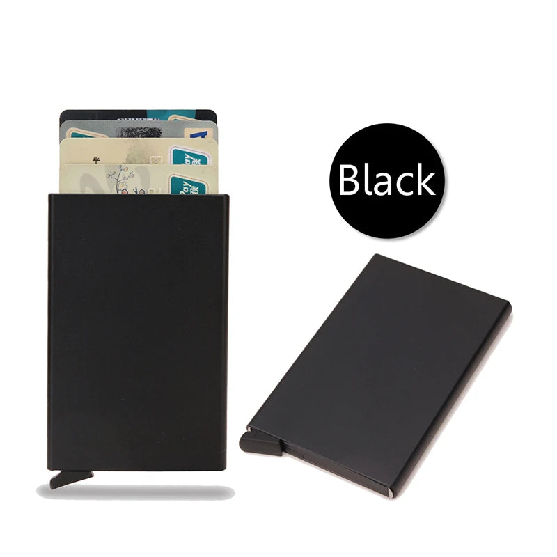 RFID Metal Pop-Up Wallet – Slim Minimalist Card Holder for Men & Women