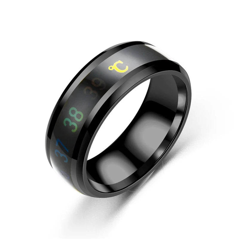 Smart Temperature-Sensitive Mood Ring | Stainless Steel | Waterproof