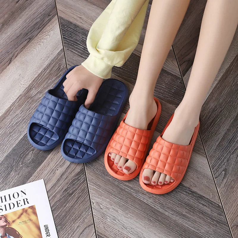Women's EVA Slide Slippers – Non-Slip Flat Indoor Home & Bathroom Shoes