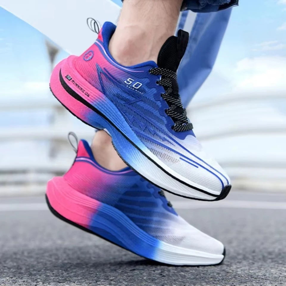 Men's Carbon Plate Running Shoes | Soft Cushion Anti-Slip Unisex Sneakers