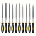 High-Carbon Steel Precise Needle File Set - Premium Kit with Non-Slip Ergonomic Handles, for Wood/Plastic/Model Filing