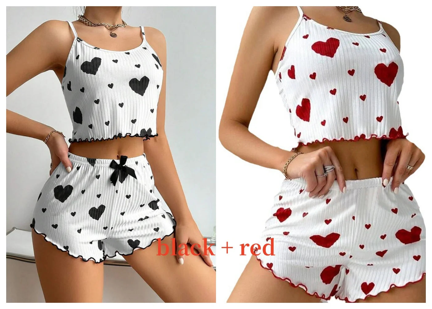 Women's 2-Piece Pajama Set – Tank Top & Shorts | Soft, Stretchy Sleepwear