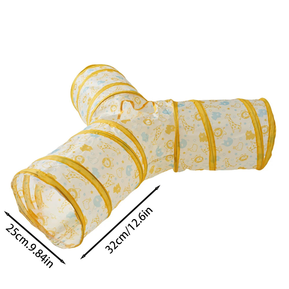 Túnel de juguete plegable para gatos – Túnel de juego interactivo plegable para gatos, gatitos y conejos