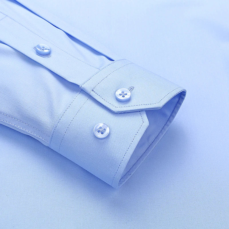 Men's Bamboo Fiber Dress Shirt — Wrinkle-Free, Slim Fit