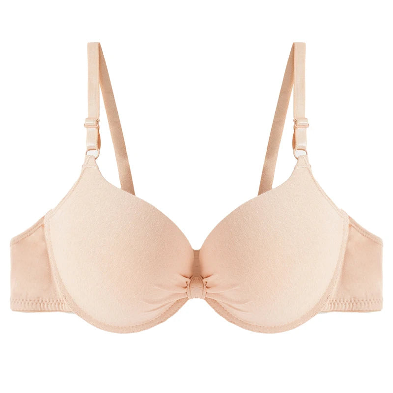 Women's Deep V Push-Up Bra — Underwire, Backless, Padded, Sizes 34–38