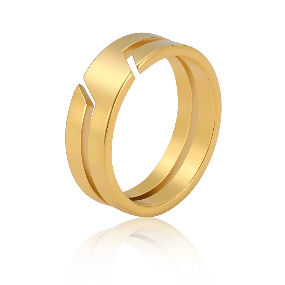 Anillo de acero inoxidable Skyrim para hombres y mujeres, anillos de dedo casuales minimalistas negros, joyas de pareja 2025, regalo de boda para amantes