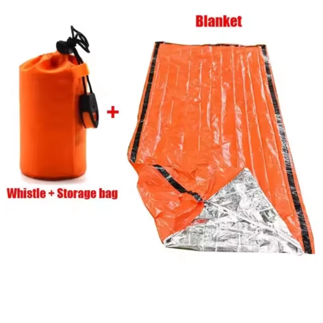 2-Person Mylar Tube Tent – Reusable Emergency Bivy Shelter & Thermal Blanket | 1 PC