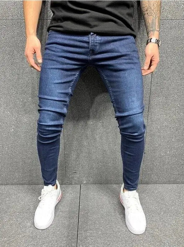 Men's Stretch Slim Jeans — Washed Vintage Denim