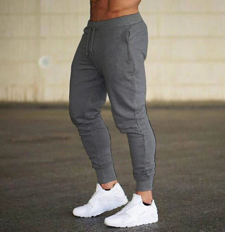 Men's Casual Knitted Jogger Pants with Optional Zip Pockets – Solid Color Sweatpants
