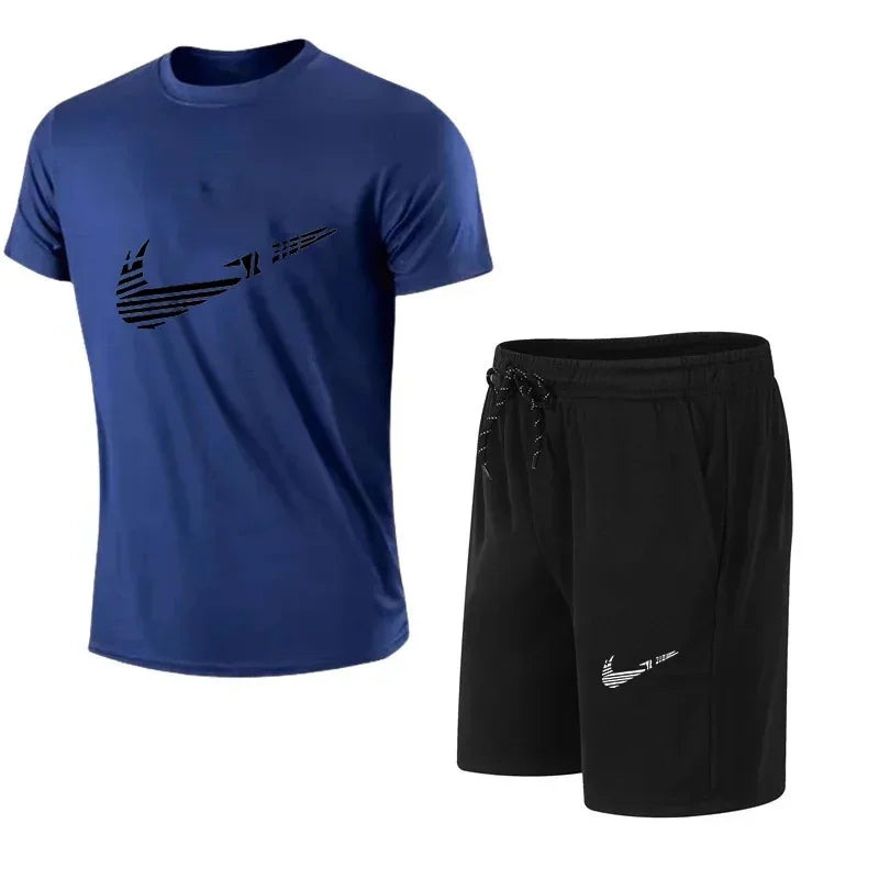 Men's Summer Tracksuit Set – T-Shirt & Shorts