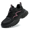 Women's Steel Toe Safety Sneaker – Black with Pink Accent