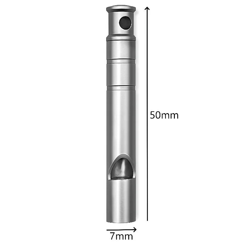 Titanium Survival Whistle with Lanyard – Ultralight Emergency Safety Whistle for Outdoor EDC
