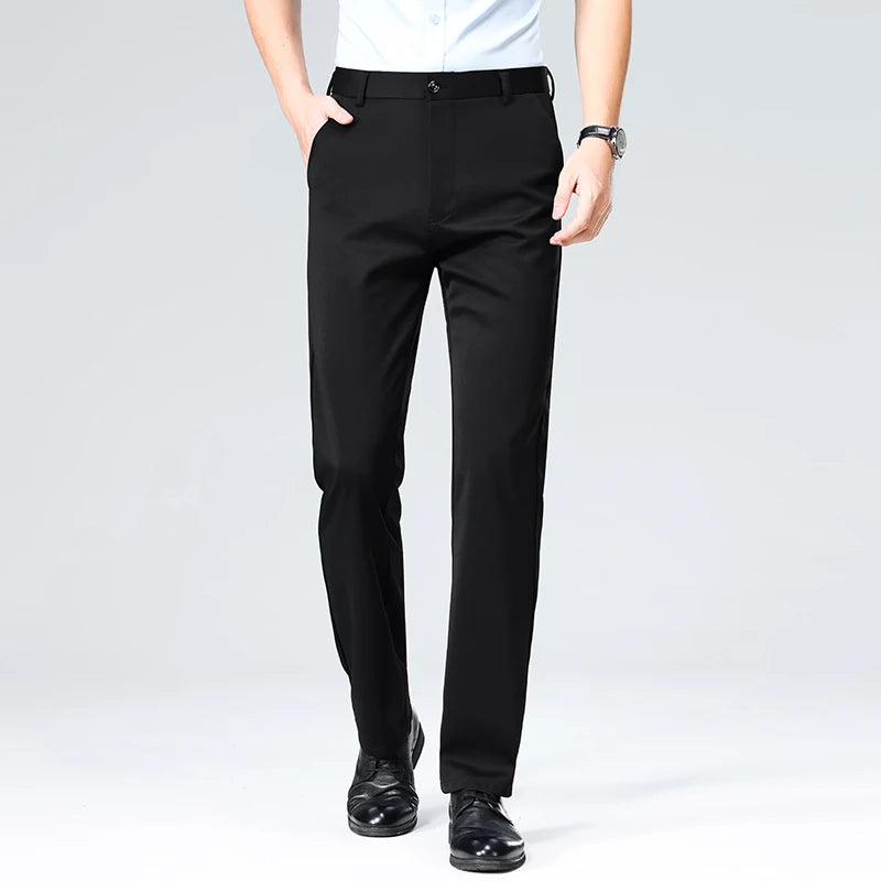 Men's High-Stretch Business Trousers - Elastic Waist (29-40)