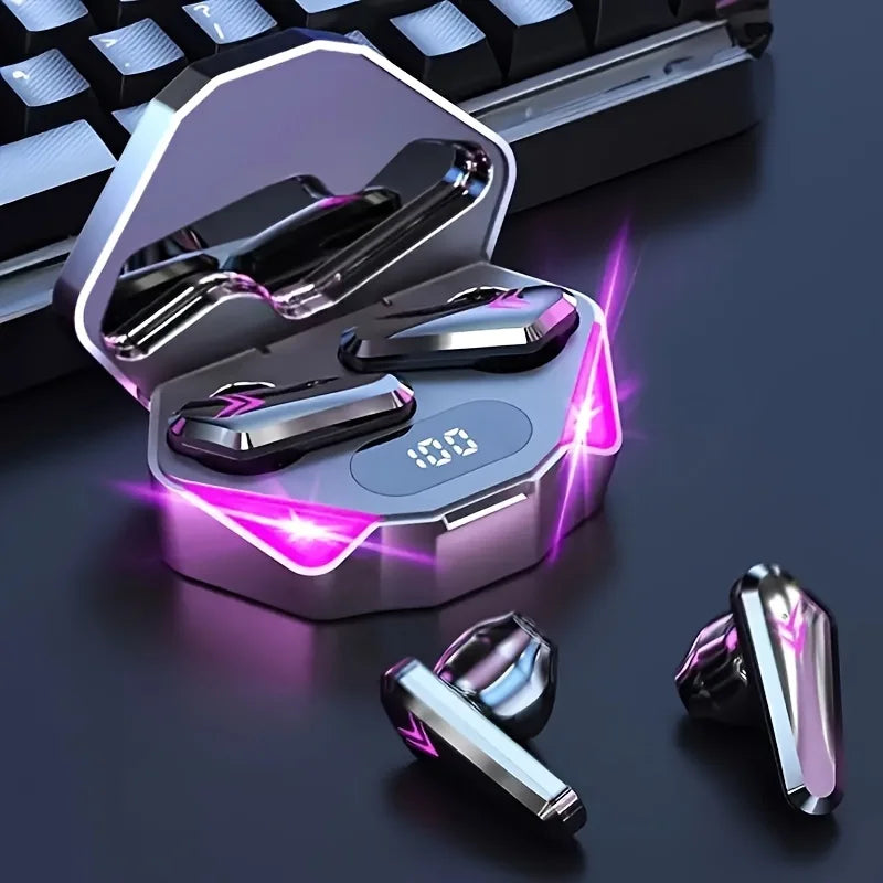 X15 TWS Wireless Gaming Earbuds – Bluetooth 5.3, LED Display, Noise Cancelling, Built-in Mic