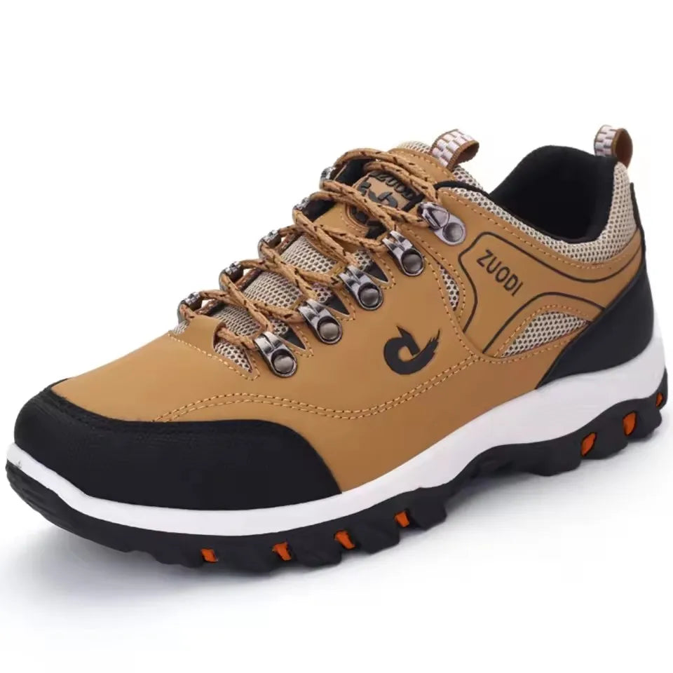 Men's Leather Casual Sneakers | Lightweight EVA Walking Shoes