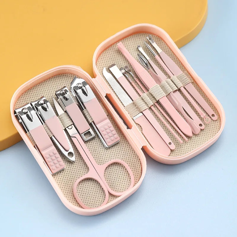 14-Piece Deluxe Manicure & Pedicure Set – Stainless Steel Nail Kit for Men & Women
