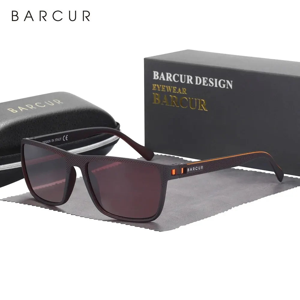 BARCUR TR90 Polarized Sunglasses – UV400 Lightweight Sport Frame