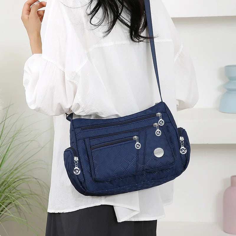 Oxford Nylon Crossbody Bag — Unisex Square Shoulder Bag