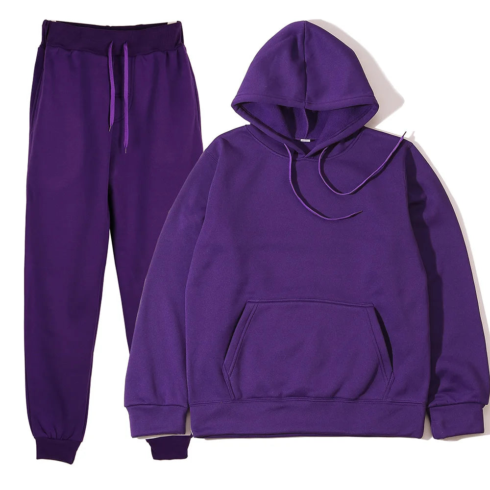 Fashion Hoodie & Sweatpants Tracksuit Set